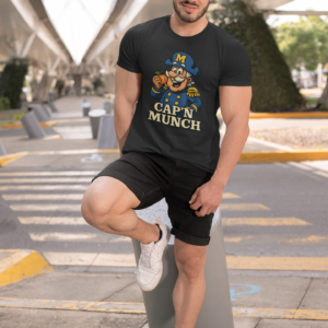 Cap 'N Munch | Novelty graphic tee | Sarcastic funny idea