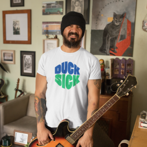 Retro Blue Green Duck Sick Tee | Duck Sick T-Shirt
